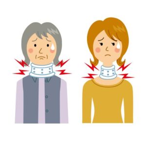 コルセットの使用が首の痛みを長引かせています