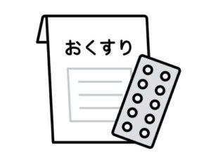 病院から処方された痛み止め薬を飲む