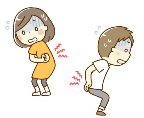 背中腰の痛み張り1