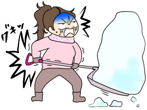 雪かき腰痛2