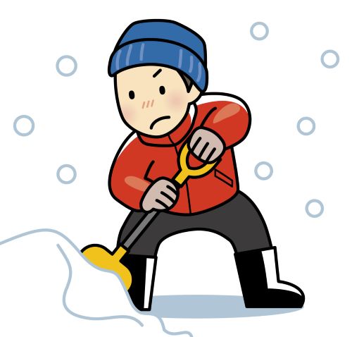 雪かき腰痛4
